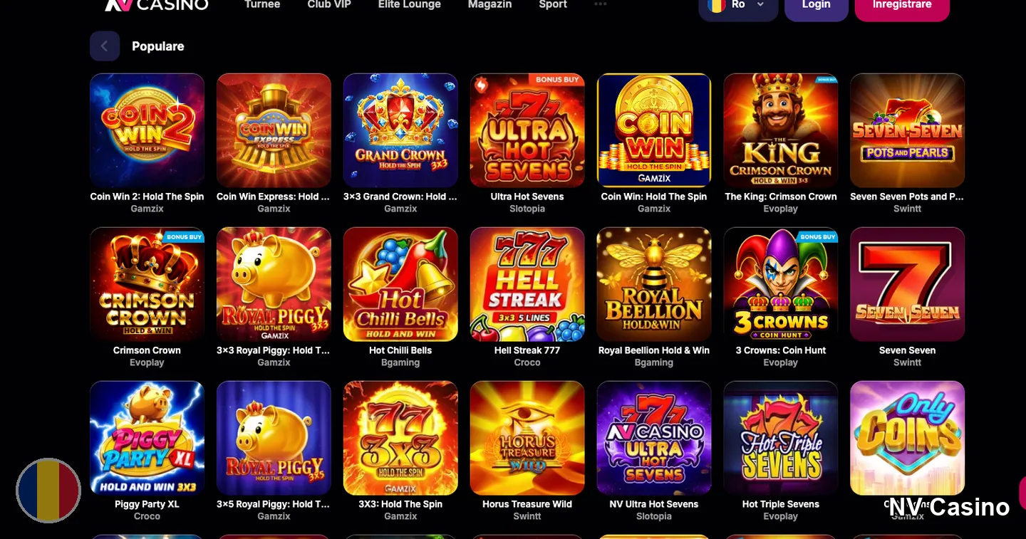 games and slots – NV Casino: cum se face înregistrarea contului nou l