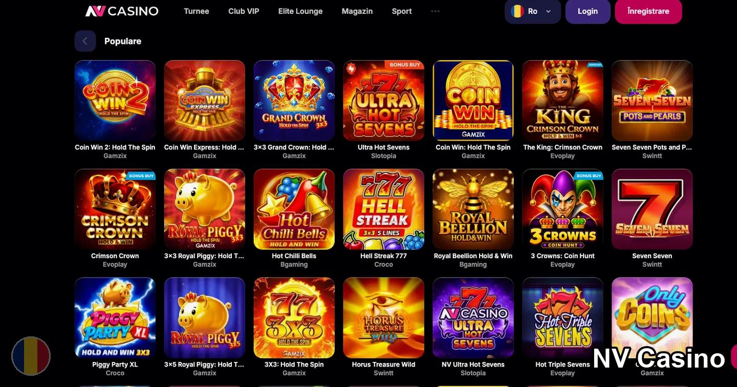 games and slots – NV Casino: NV Casino romania: poziționare și profil